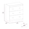 Tuhome Georgia Three Drawer Dresser, Metal Handles, Superior Top, Black CLW6468 - alternate 6